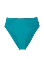 Essential Shirred High-Waist Bikini Bottom