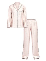 Glazed Satin Dew Drop Long Pajama Set