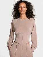 Featherweight Knit Corset Crewneck