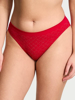 Seamless Lace-Trim Bikini Panty