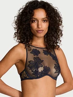 Ziggy Noir Embroidery High-Neck Unlined Bra Top