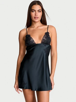 Ziggy Glam Noir Embellished Triangle Mini Slip