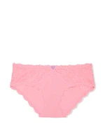 Stretch Cotton Dot Mesh Hiphugger Panty