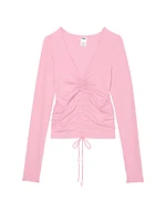 Relay Ruched Long-Sleeve Top
