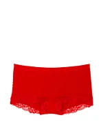 Seamless Lace-Trim Boyshort Panty