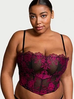 Rose Lace Strapless Corset Top