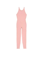 Seamless Hearts High-Neck Long Workout Onesie
