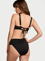 Essential Cinched High-Waist Bikini Bottom