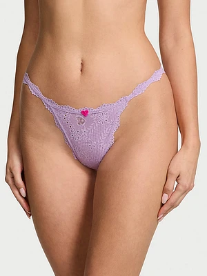 Stretch Cotton Rib V-String Panty