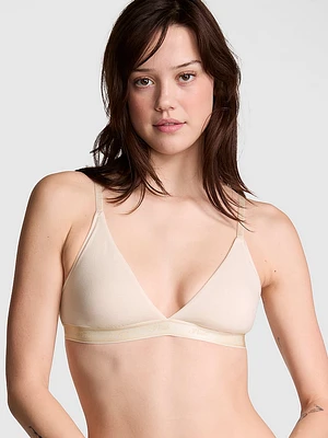 Logo Cotton Triangle Bralette