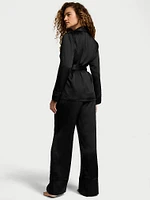 Victoria's Secret Dream Satin Wrap Top Long Pajama Set