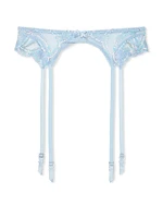 Iridescent Embroidery Garter Belt