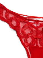 Tied-with-a-Bow Embroidery Brazilian Panty