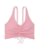 Relay Ruched Plunge Sports Bra