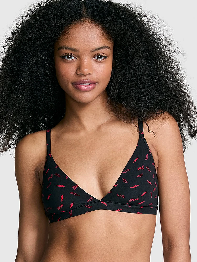 Powder Puff Cotton Triangle Bralette