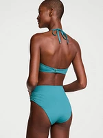 Essential Shirred High-Waist Bikini Bottom