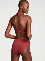 Essential Shirred High-Waist Bikini Bottom