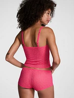 Wink Heart Lace Cami & Boyshort Panty Set
