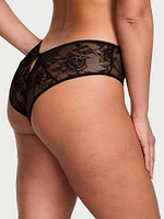 Mesh High-Leg Crotchless Cheeky Panty