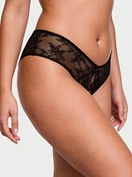 Mesh High-Leg Crotchless Cheeky Panty