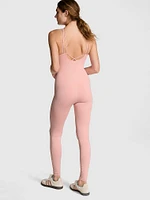 Seamless Hearts High-Neck Long Workout Onesie