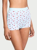 Logo Cotton High-Waist Boyshort Panty