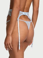 Iridescent Embroidery Garter Belt