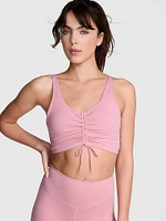 Relay Ruched Plunge Sports Bra