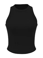 High-Neck Ribbed Tank
