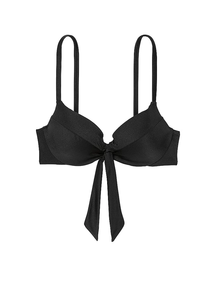 Bow Tie-Front Push-Up Bikini Top