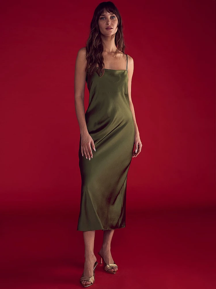 Luxe Satin Long Slip Dress