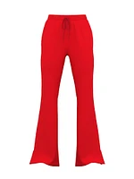 Ivy Fleece Split-Hem Flare Sweatpants