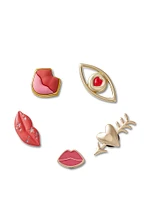 5-Pack Valentines Lips Jibbitz™ charms