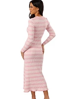 Eliana Long-Sleeve Midi Dress