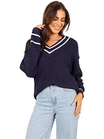 Leanna V-Neck Knit Sweater