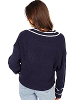 Leanna V-Neck Knit Sweater