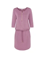 Zip-Front Mini Dress