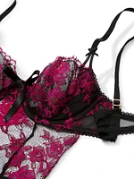 Wicked Unlined Rose Lace Apron Set