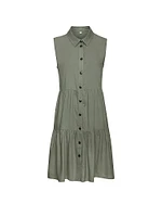 Sleeveless Shirt Dress