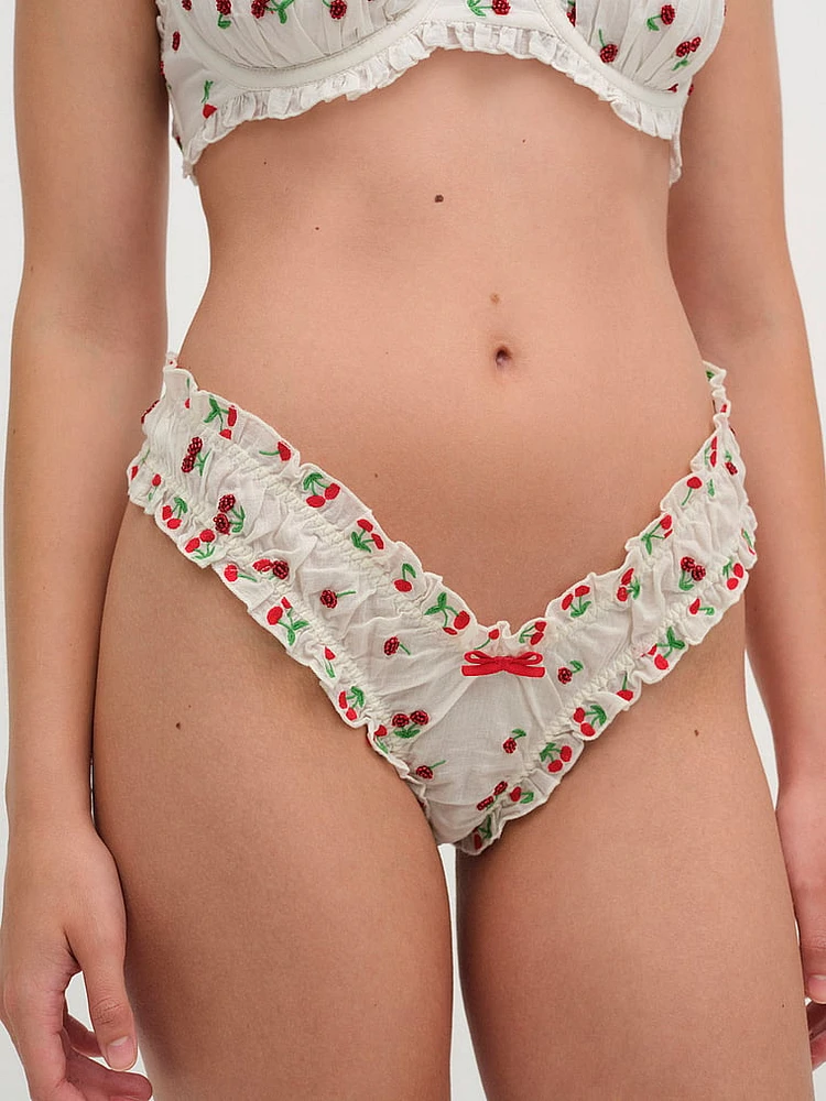 Beaded Cherries Thong Panty