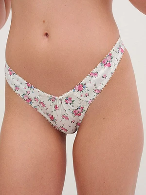 Ditsy Floral Ruffled Thong Panty