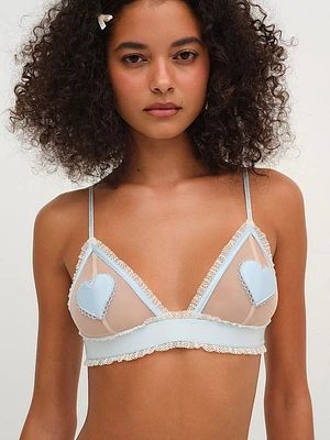 Heart Appliqué Bralette