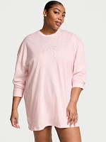 100% Cotton Oversized Long-Sleeve Sleep Tee