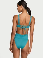 Essential Cinched High-Waist Bikini Bottom