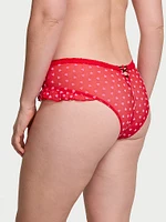 Tease Mesh Lace-Trim Cheeky Panty