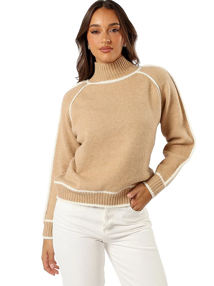 Rylee Contrast Hem Knit Sweater