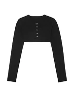 Atelier Victoria's Secret X Altuzarra Fine-Knit Hook & Eye Cropped Cardigan