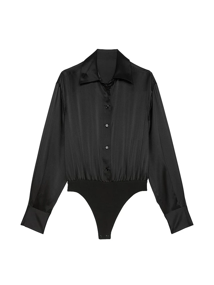 Atelier Victoria's Secret X Altuzarra Satin Shirt Bodysuit