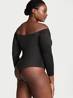 Bodywear by Victoria's Secret with FeatherSoft™ Off-the-Shoulder Long-Sleeve Bodysuit