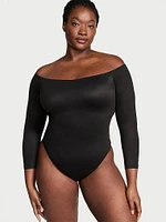 Bodywear by Victoria's Secret with FeatherSoft™ Off-the-Shoulder Long-Sleeve Bodysuit